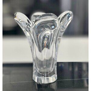 VTG- French style COFRAC Art Verrier Bud Vase-Swung Glass